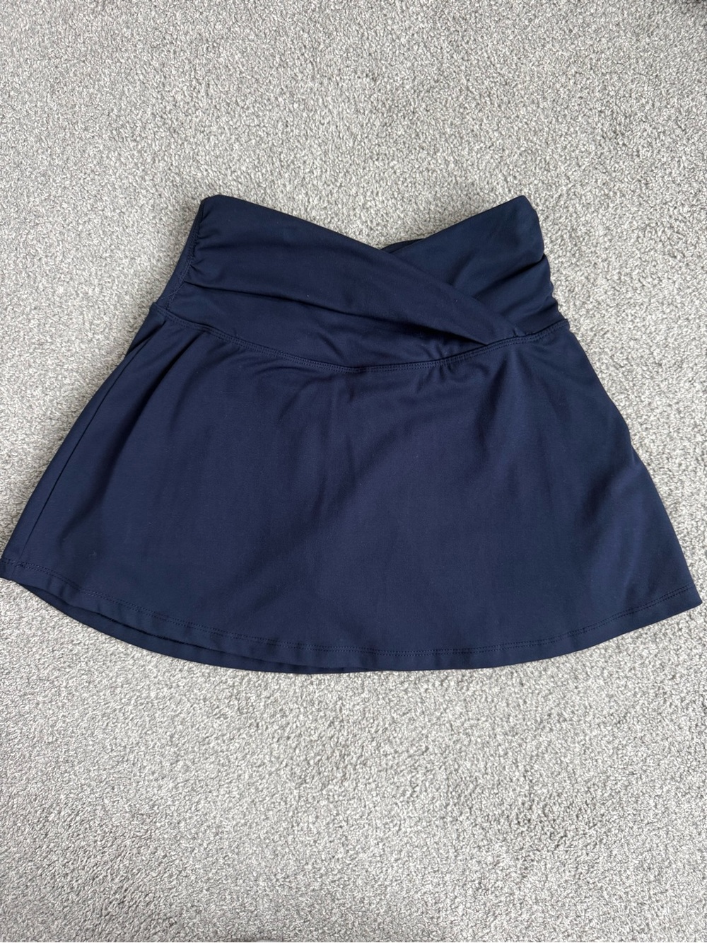 Yogalicious Cross-Waist Navy Skort - Women's Skirt